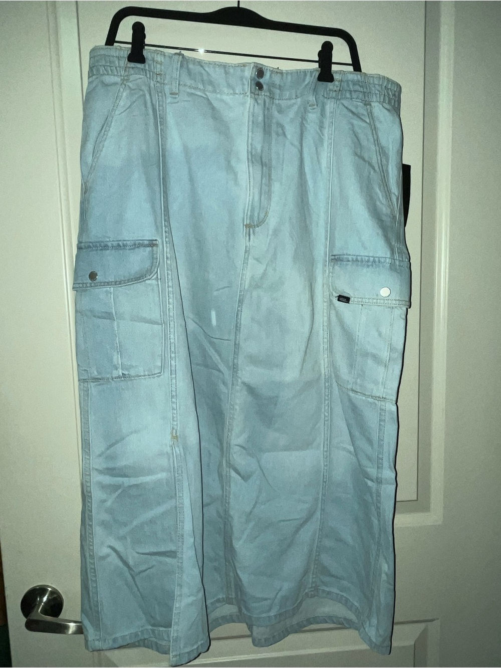 Vans Sidewalk Maxi Cargo Skirt Light Blue- Women